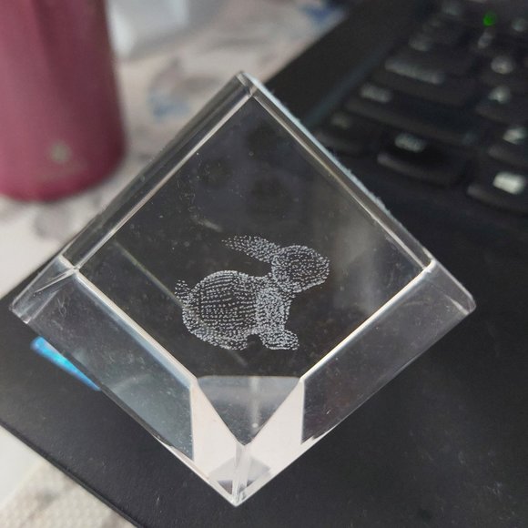 Crystal Bunny Rabbit Decor or Paperweight - Picture 1 of 8